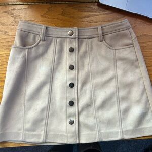 Tan suede skirt
